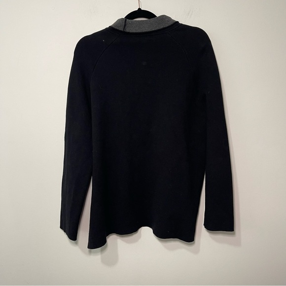 Reiss Women’s Black Chloe Turtleneck Sweater in Size S Contrast Grey Hem & Neck - Picture 9 of 11